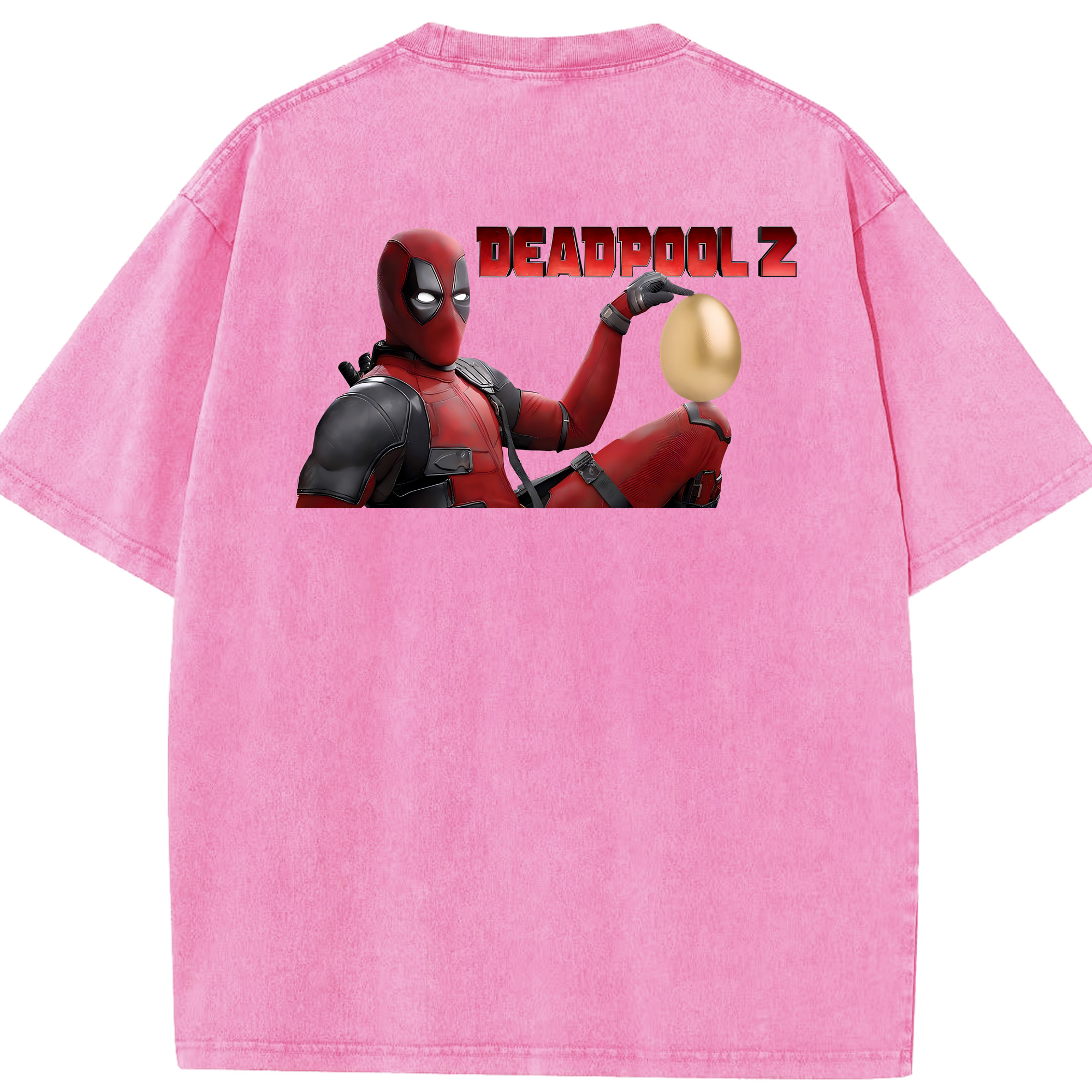（画像用） Deadpool デッドプール 綿100% ヴィンテージ風 半袖Tシャツ（背面プリント）